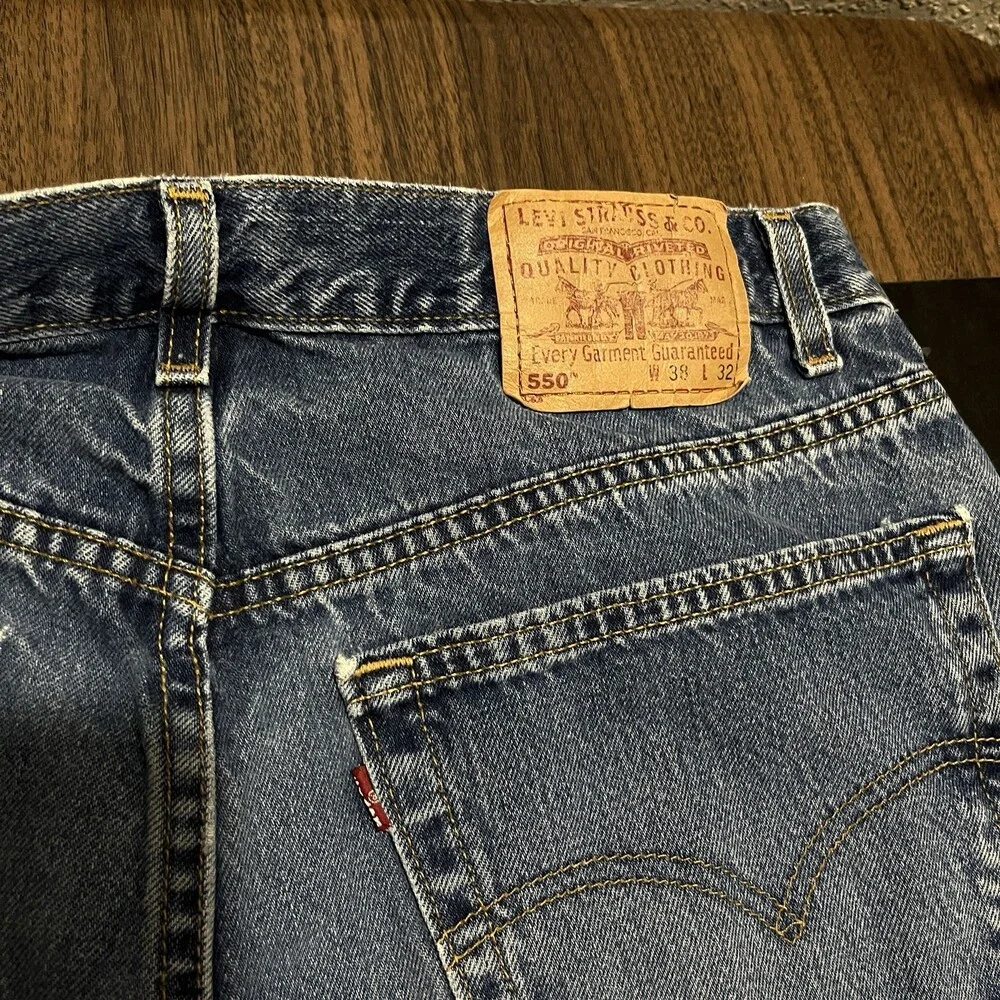 Vintage Levi’s 550 Levi 90s Denim Jeans 36x30 Relaxed Fit Tapered Leg USA Made